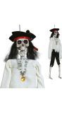 Hangdecoratie skelet piraat 45 cm halloween