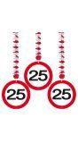 Hangdecoratie verkeersbord 25 jaar
