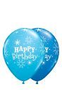 Happy birthday blauwe ballonnen 25 stuks