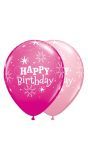 Happy birthday roze ballonnen 25 stuks