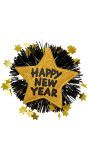 Happy New Year broche goud