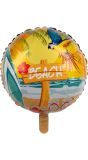 Hawaii beach thema folieballon dubbelzijdig