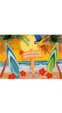 Hawaii beach thema uitnodigingen 6x