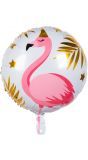 Hawaii flamingo thema folieballon dubbelzijdig