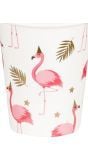 Hawaii flamingo thema papieren bekertjes 10 stuks