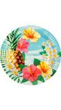 Hawaii paradise thema papieren bodjes 10 stuks