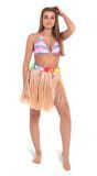 Hawaii rok naturel met bloemen 45cm