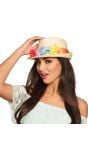 Hawaii stro fedora met bloemen