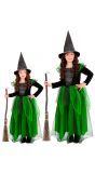 Heks wicca jurk groen kind