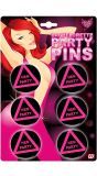 Hen party buttons 6 stuks