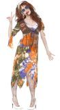 Hippie 60s flower power zombie jurk