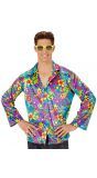 Hippie blouse heren flower power
