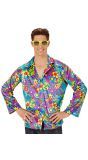 Hippie blouse heren flower power