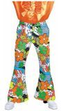 Hippie broek heren bloemen
