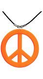 Hippie ketting neon oranje