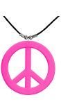 Hippie ketting neon roze