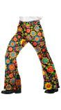 Hippie pantalon vrolijke bloemen mannen