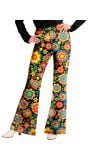 Hippie pantalon vrolijke bloemen vrouwen