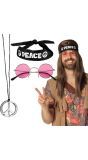 Hippie peace accessoire setje