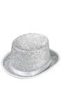 Hoed lurex glitter zilver