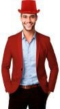 Hoge hoed luxe rood