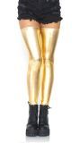 Hoge kniekousen metallic goud