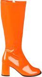 Hoge laarzen met hak oranje