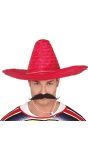 Hoge Mexicaanse sombrero rood