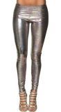 Holografische legging zilver