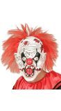 Horror clown masker met pruik