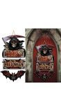 Houten decoratie bord magere hein 3 delig 60 cm halloween