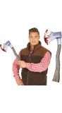 Houthakkers bijl met bloed 49 cm halloween