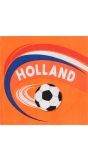 Hup Holland hup voetbal oranje servetten 20 stuks