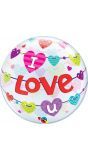 I Love You bubbles ballon 56 cm
