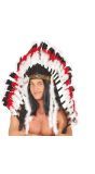 Idianentooi luxe zwart wit rood