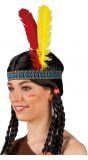 Indianen hoofdband met veren unisex