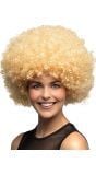 Jaren 70 afro pruik blond