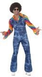 Jaren 70 blauw disco outfit