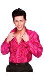 Jaren 70 disco shirt roze