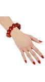 Jaren 70 parel armband rood