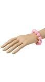 Jaren 70 parel armband roze