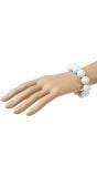 Jaren 70 parel armband wit