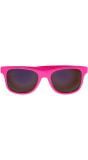 Jaren 80 bril neon roze