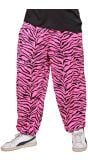 Jaren 80 disco broek roze/zwart