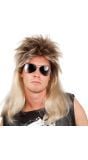 Jaren 80 rocker pruik blond