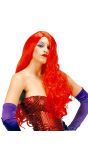 Jessica Rabbit pruik rood