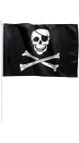 Jolly Roger vlag met stok