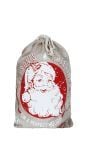 Jute cadeau zak kerstman
