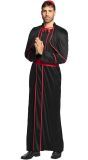 Kardinaal kostuum heren zwart rood