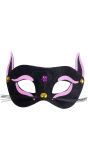 Katten oogmasker met roze glitters